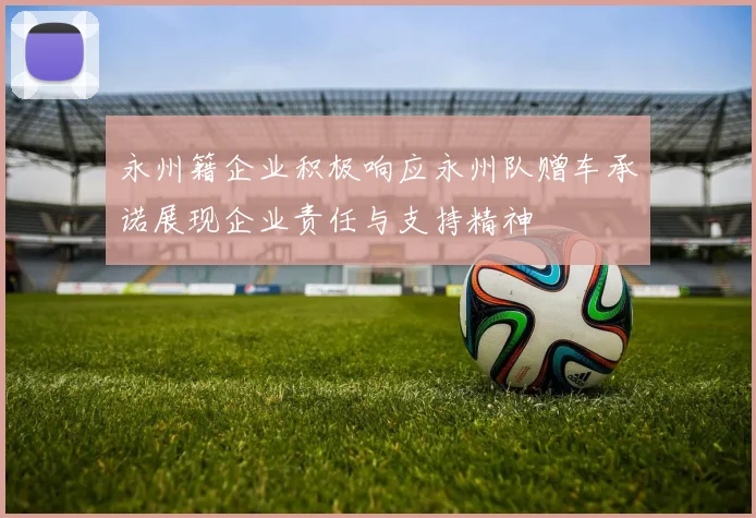 永州籍企业积极响应永州队赠车承诺展现企业责任与支持精神